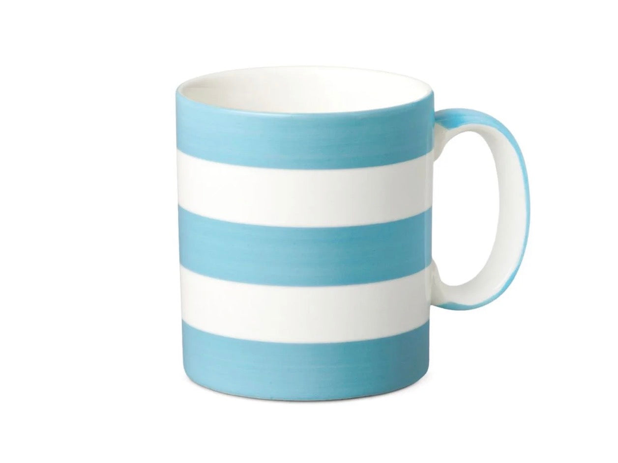 W. M. Bartleet Espresso Cup Stripe Duck Egg Blue