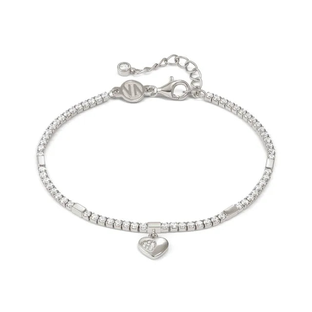 Nomination Petit Sparkle Sterling silver tennis bracelet with CZ and Heart 242302/004