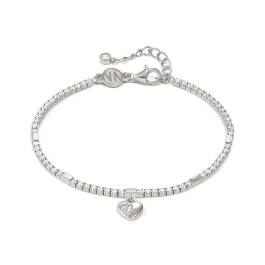 Nomination Petit Sparkle Sterling silver tennis bracelet with CZ and Heart 242302/004