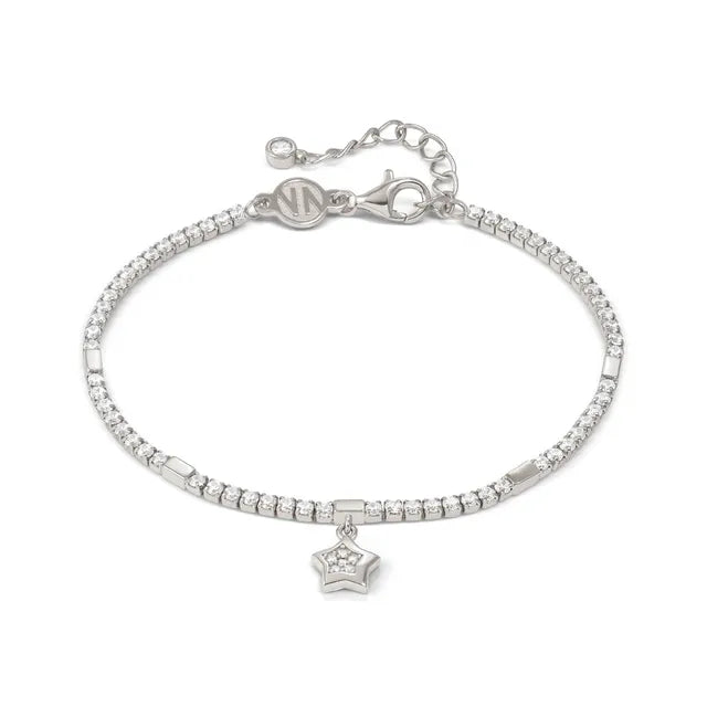 Nomination Petit Sparkle Sterling Silver Tennis Bracelet With CZ And Star 242302/007