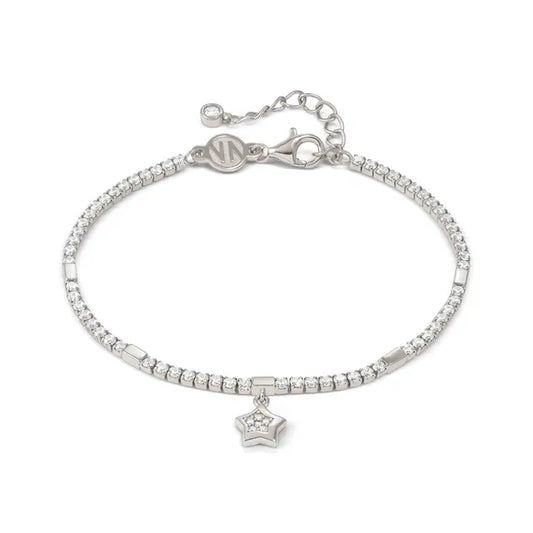 Nomination Petit Sparkle Sterling Silver Tennis Bracelet With CZ And Star 242302/007