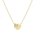 Nomination Petit Sparkle Sterling Silver with Gold Plating Necklace With Cubic Zirconia And Heart Pendant 242303/006