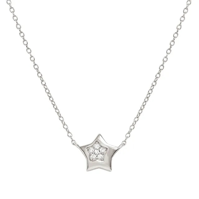 Nomination Petit Sparkle Sterling Silver Necklace With Cubic Zirconia And Star Pendant 242303/007