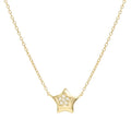 Nomination Petit Sparkle Sterling Silver With Gold Plating Necklace With Cubic Zirconia And Star Pendant 242303/009