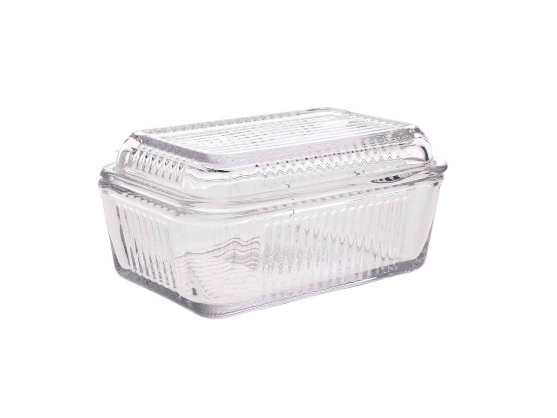 KitchenCraft Vintage Glass Butter Dish