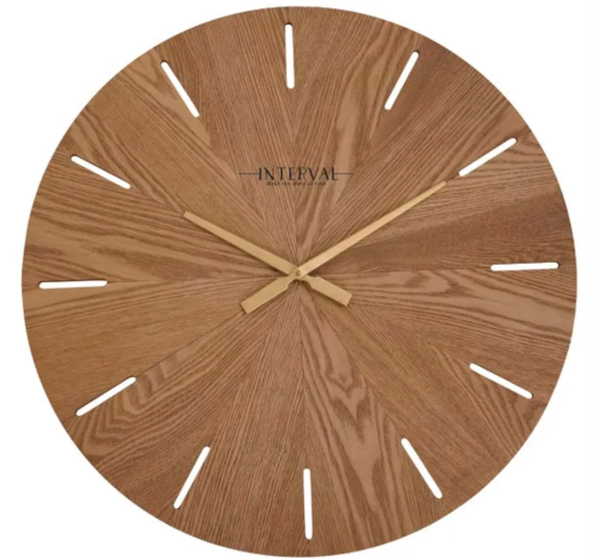 Interval 60cm Wooden Clock