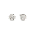 Nomination Petit Sparkle Sterling Silver  With Cubic Zirconia And Four Leaf Clover Earrings 242304/001