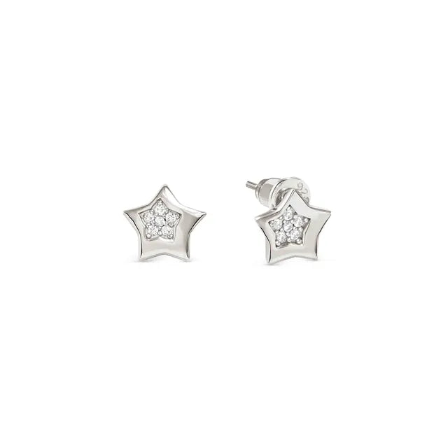 Nomination Petit Sparkle Sterling Silver With Cubic Zirconia Star Earrings 242304/007