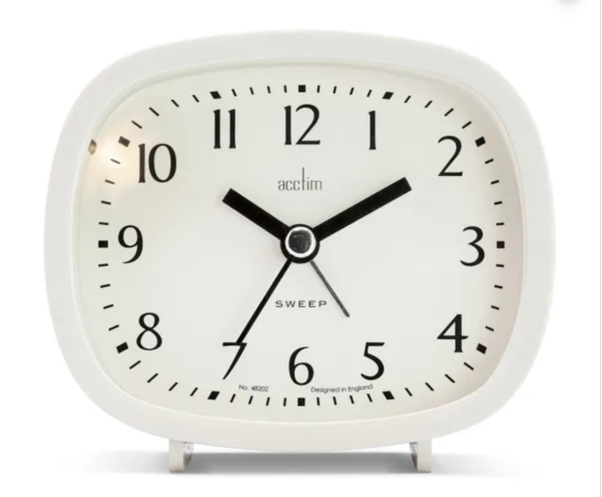 Acctim Hilda White Alarm Clock