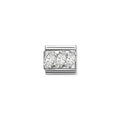 Nomination Stainless steel Composable Classic Link Silver Triple White Cubic Zirconia 330329/05