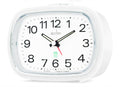 Acctim Camille White Analogue Alarm Clock Quartz Luminous Hands Chrome Bezel