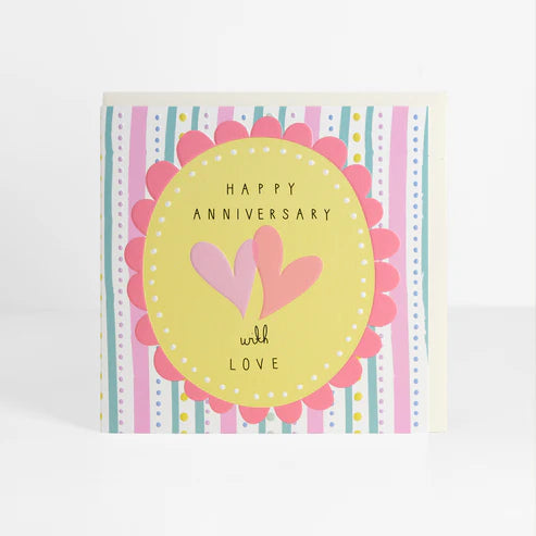 Belly Button Designs Happy Anniversary With Love Greetings Card