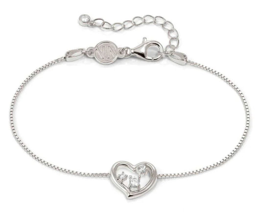 Nomination Silver Dreams Beats Cubic Zirconia Heart Bracelet