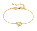 Nomination Silver With Gold Plating Dreams Beats Cubic Zirconia Heart Bracelet