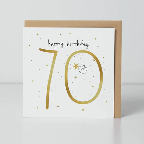 Belly Button Designs Happy 70th Birthday Greetings Card