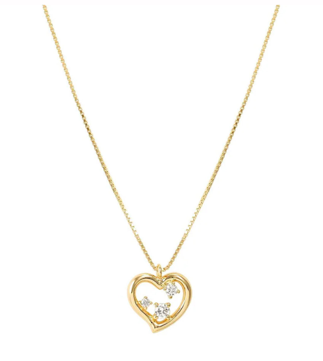 Nomination Silver With Gold Plating Dreams Beats Cubic Zirconia Heart Necklace 242602/006