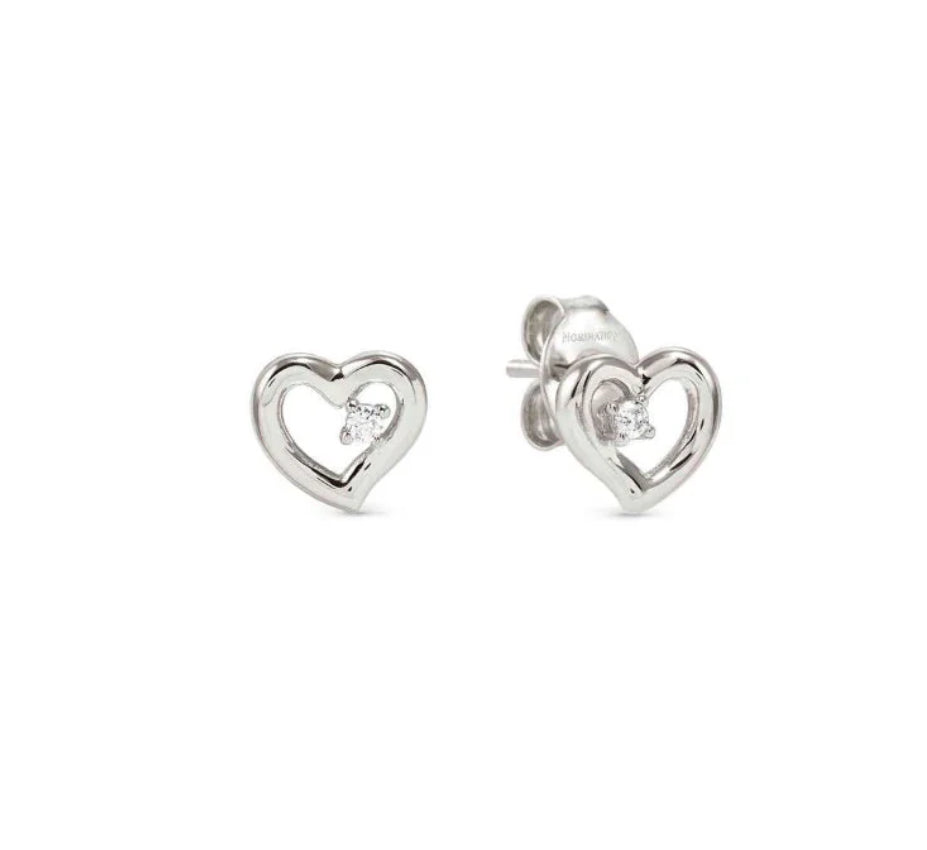 Nomination Silver Dreams Beats Cubic Zirconia Heart Earrings 242603/004