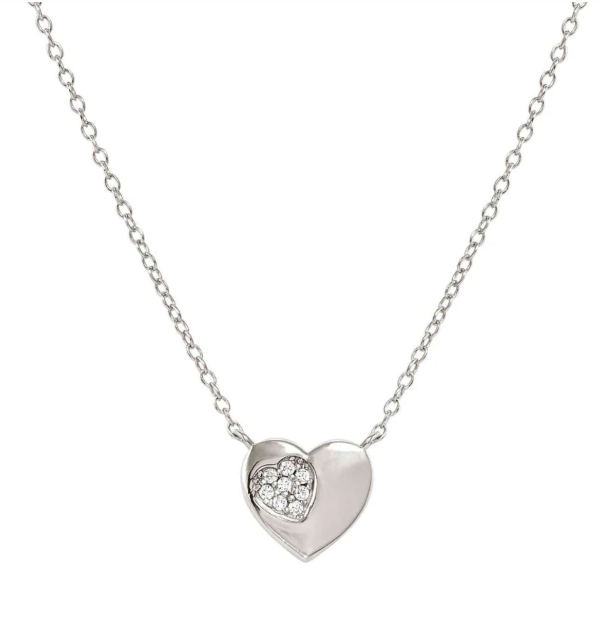 Nomination Silver Petit Sparkle Cubic Zirconia Heart Necklace 242303/004