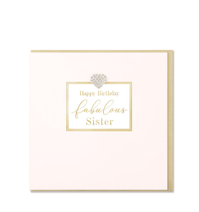 Hearts Designs Happy Birthday Fabulous Sister Greetings Card