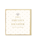 Hearts Designs Fabulous Daughter On Your Birthday Greetings Card