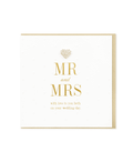 Hearts Designs Mad Dots Mr & Mrs Wedding Greetings Card