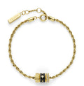 Olivia Burton Signature Black & Gold Plated Bead Charm Bracelet