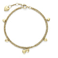 Olivia Burton Classic Mini Heart Gold Plated Double Chain Bracelet