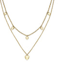 Olivia Burton Classic Mini Heart Gold Plated Double Chain Necklace