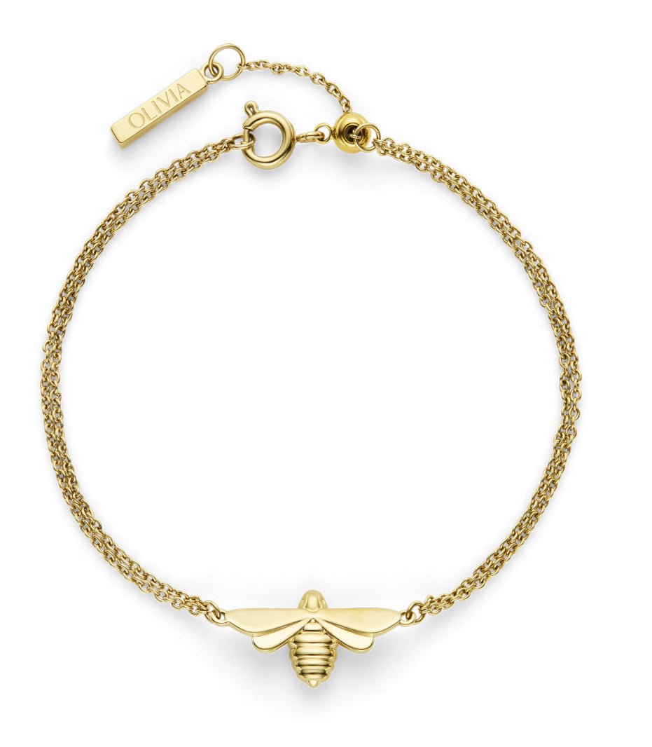 Olivia Burton Signature Honey Bee Gold Plated Bracelet