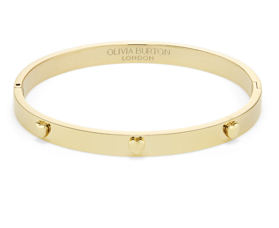 Olivia Burton Classic Mini Heart Gold Plated Bangle