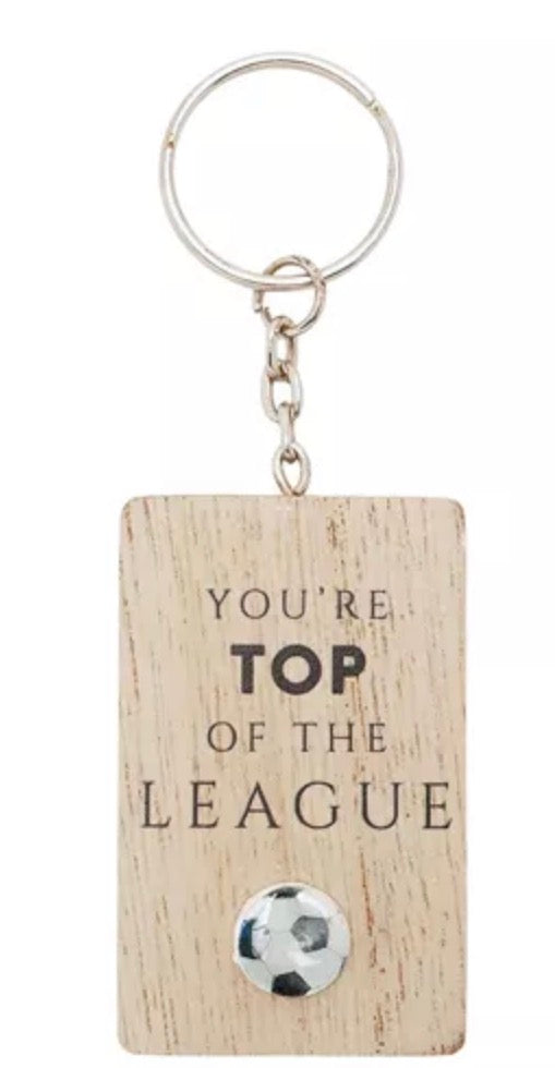 Football Wooden Keyring