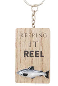 Fishing Wooden Keyring