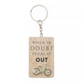 Cycling Wooden Keyring