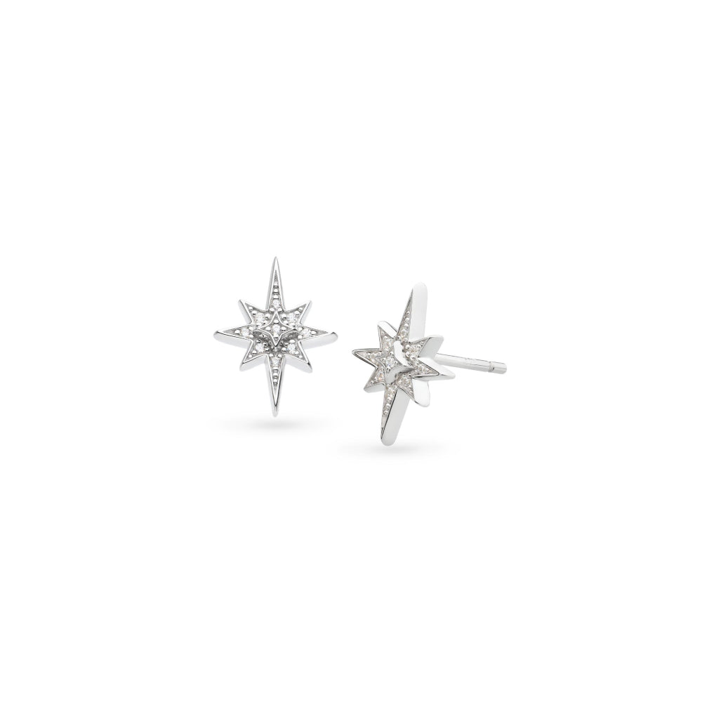 Kit Heath Céleste North Star Stud Earrings Silver