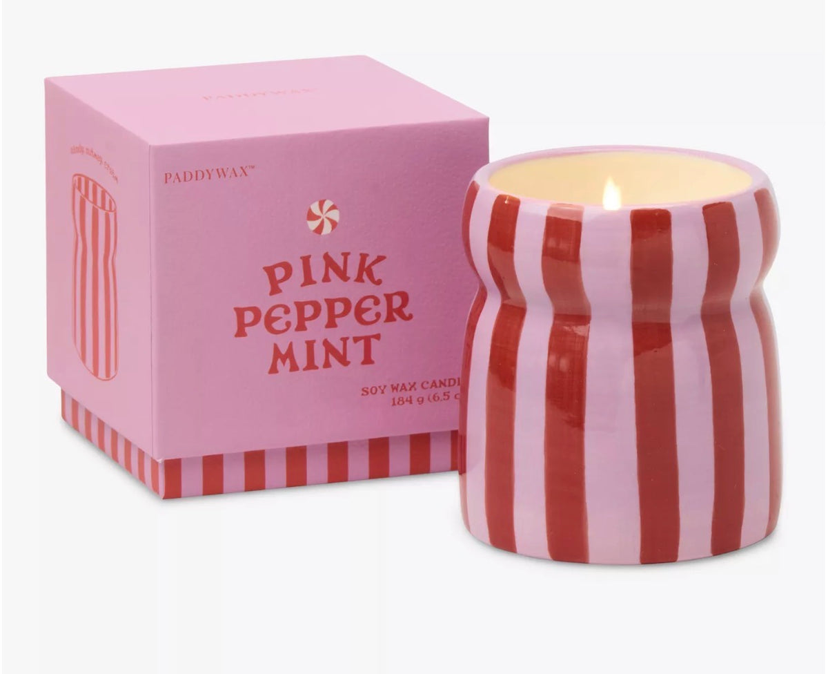 Paddywax Pink Pepper Mint Soy Wax Candle