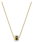 Olivia Burton Signature Black & Gold Plated Bead Charm Necklace