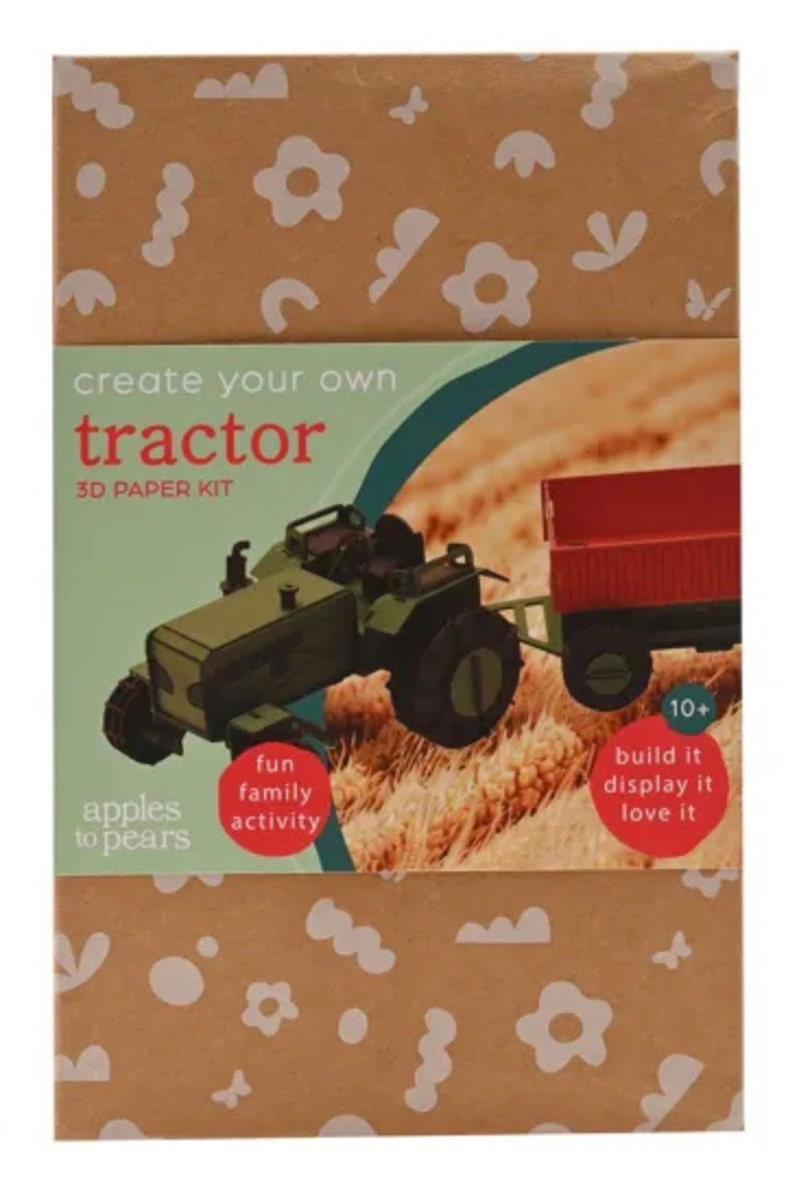 Create Your Own Tractor 3D Paper Kit