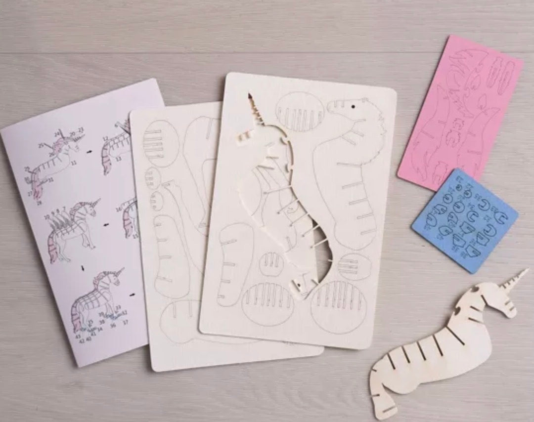 Create Your Own Unicorn 3D Paper Kit