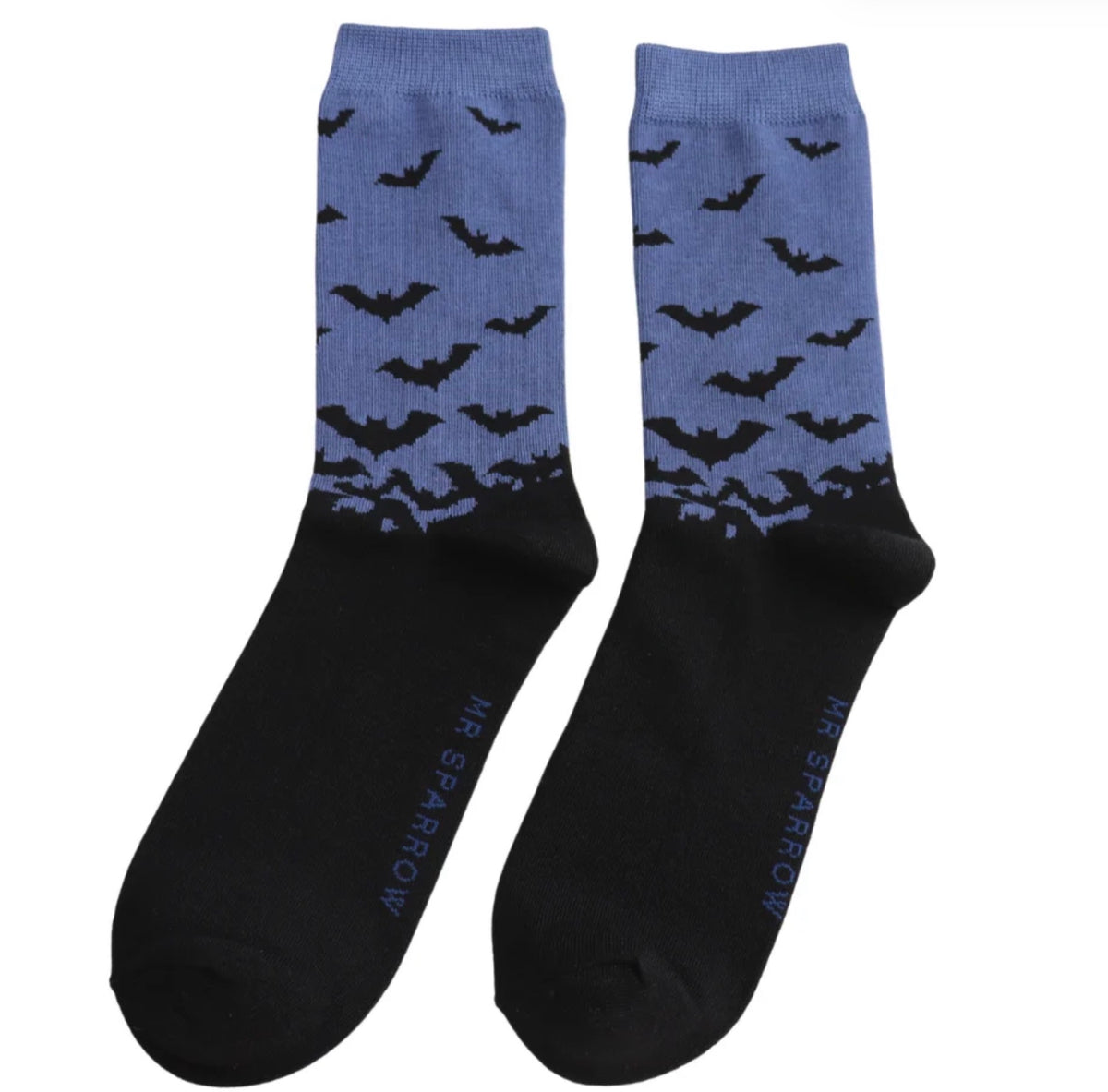 Mr Sparrow Bat Socks Denim