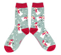 Miss Sparrow Snowmen Socks Duck Egg