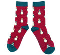 Miss Sparrow Baby Penguins Socks Wine
