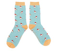 Miss Little Robins Socks Duck Egg