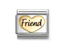 Nomination Stainless steel Link Yellow gold Heart plate Friend
