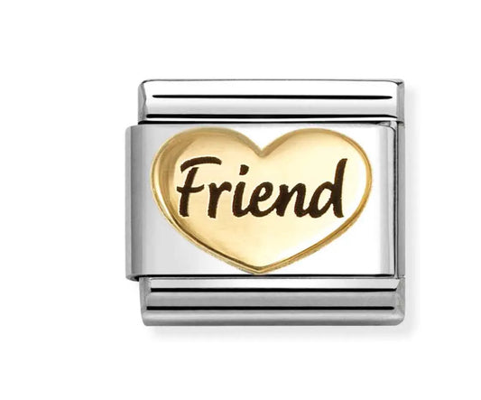 Nomination Stainless steel Link Yellow gold Heart plate Friend