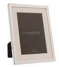 Impressions Silver Plated White Mount Photo Frame 5x7