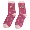 Miss Sparrow Christmas Pudding Socks Berry