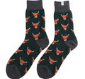 Mr Sparrow Wool Highland Cows Socks Green