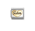 Nomination Classic Gold And Enamel Sister Heart Charm 030285/78