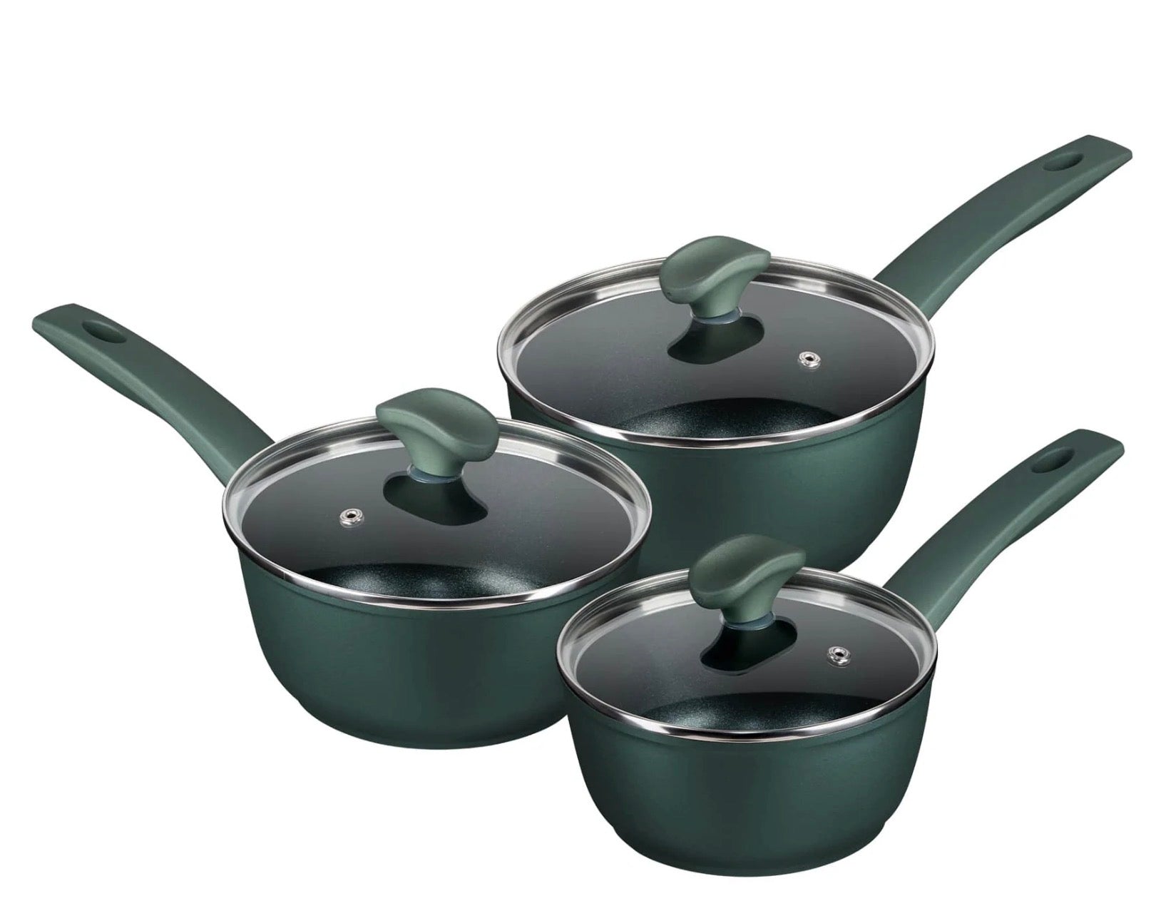 Prestige Earth Friendly Non-Stick Induction Saucepan & Lid Set - 3 Pieces