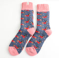 Miss Sparrow Winter Christmas Sausage Dogs Socks Denim
